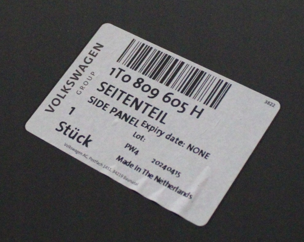 VW TOURAN 1T0 1T3 2010-2015 Tylny tył lewy błotnik 1T0809605H 1T0809843C 5/5