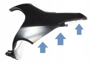 MERCEDES E-KLASA SEDAN W213 A213 Tylny lewy błotnik A2136302502 3/4 MINIATURA