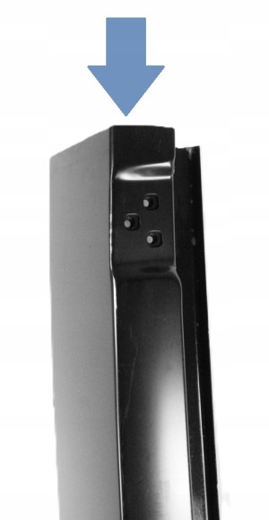 VW CRAFTER 2 II 7C0 7C3 H2 H3 2016- Tylny lewy błotnik słupek 7C0809027AF 4/4 MINIATURA