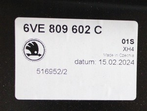 SKODA FABIA 4 IV 6VE 5D PJ3 HB 2021-2026 Tylny tył prawy błotnik 6VE809602C 4/4 MINIATURA