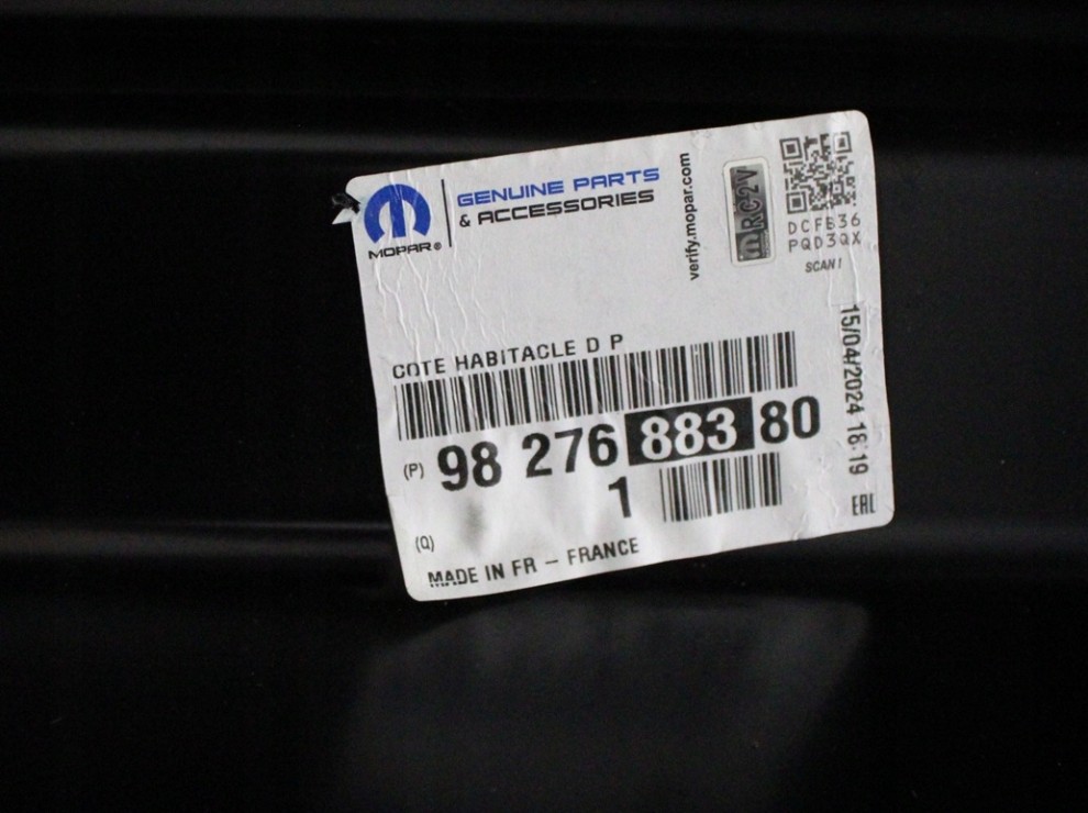 CITROEN BERLINGO 4 IV K9 2019-2025 próg słupek A prawy 9827688380 5/5