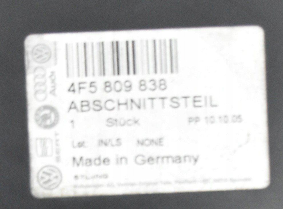 AUDI A6 S6 C6 SEDAN 4F5 2004-2012 tylny prawy błotnik 4F5809838 4F5809838A 3/3