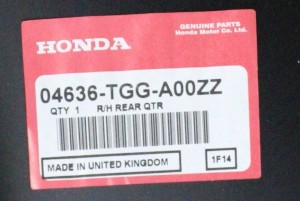 HONDA CIVIC X 10 5D HB 2017-2021 Tylny prawy błotnik 04636TGGA00ZZ 3/3 MINIATURA