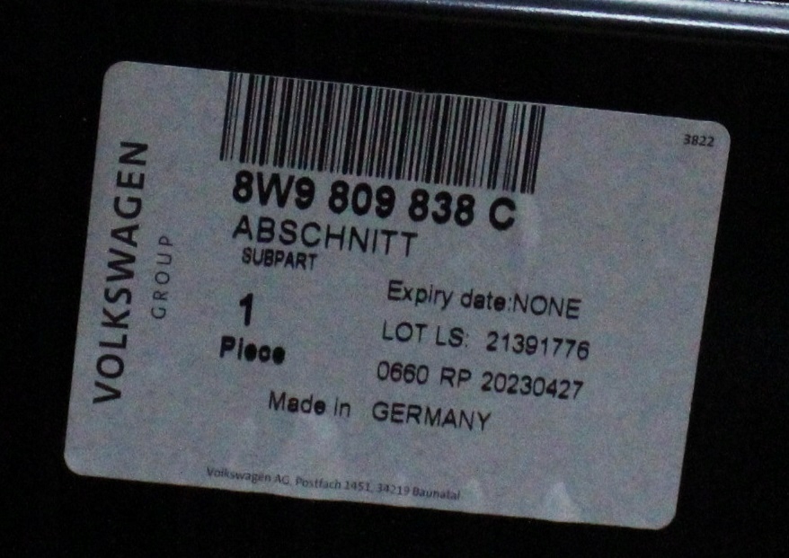 AUDI A4 S4 B9 LIFT KOMBI 8W9 2019-2024 tylny prawy błotnik 8W9809838C 3/3