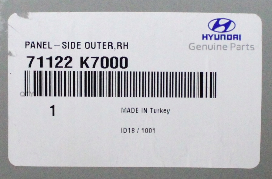 HYUNDAI I10 3 III AC3 2019-2025 Tylny prawy błotnik 71122K7000 71122-K7000 5/5