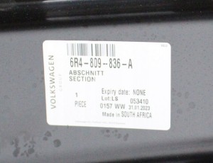 VW POLO 6R4 6C4 5D HB 2009-2017 próg słupek prawy 6R4-809-836 6R4809836A 2/2 MINIATURA