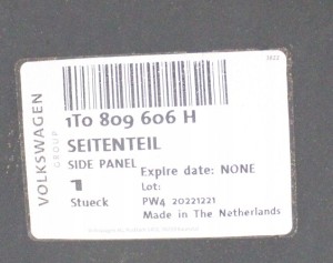 VW TOURAN LIFT 1T0 1T3 2010-2015 próg słupek prawy 1T0809606H 4/4 MINIATURA