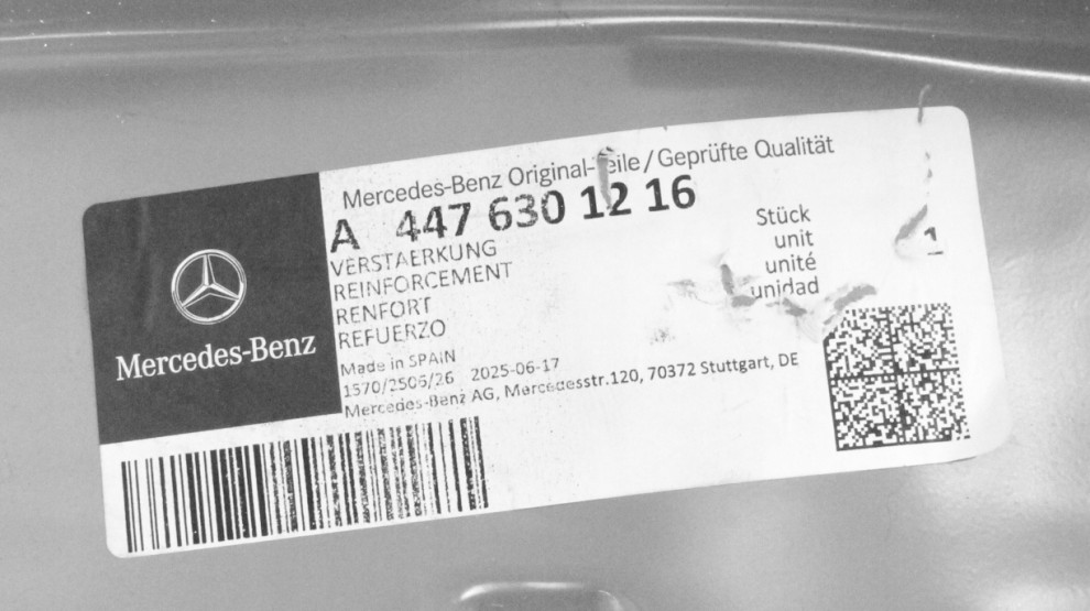 MERCEDES VITO W447 A447 447 14- tylny pas ściana narożnik lewy A4476301216 4/4