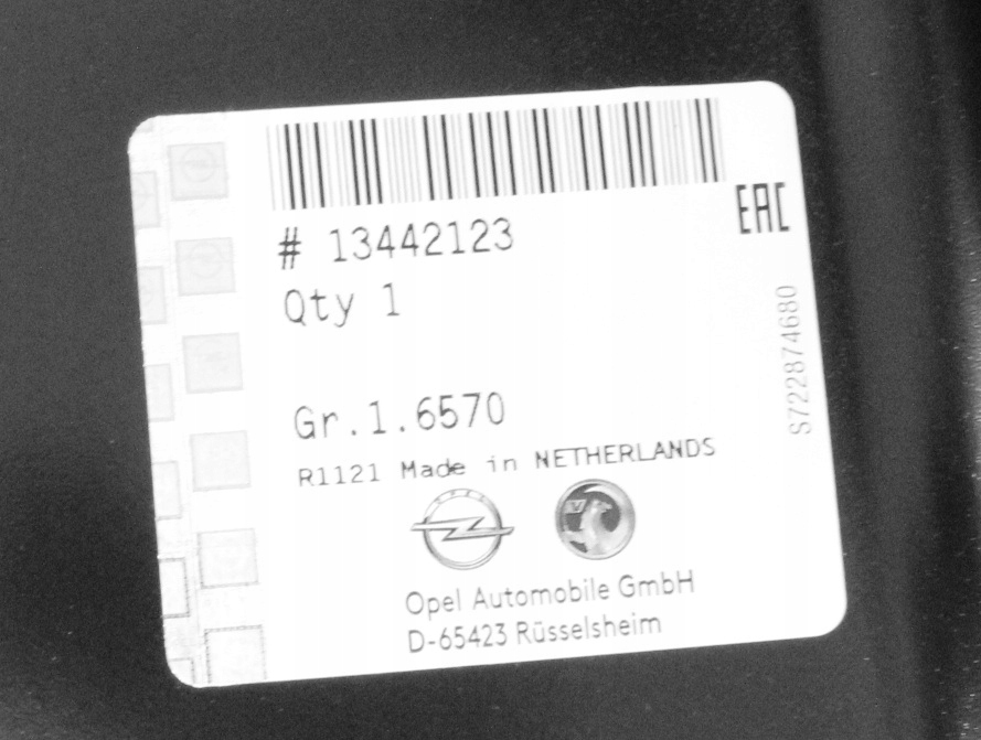 OPEL ASTRA J 4 IV SEDAN 2012-2020 tylny prawy błotnik 13442123 5/5