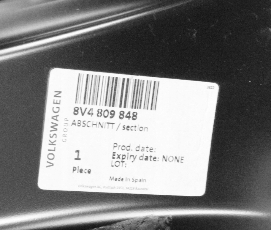 AUDI A3 S3 SPORTBACK 8V4 2013-2019 próg słupek prawy 8V4809848 4/4