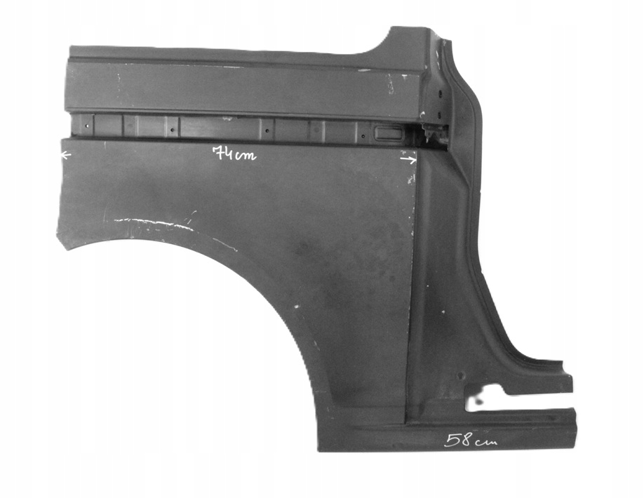 VW CADDY LIFE III IV L2 2K3 2004- tylny prawy błotnik 2K3809604G 2K3809604F 1/3