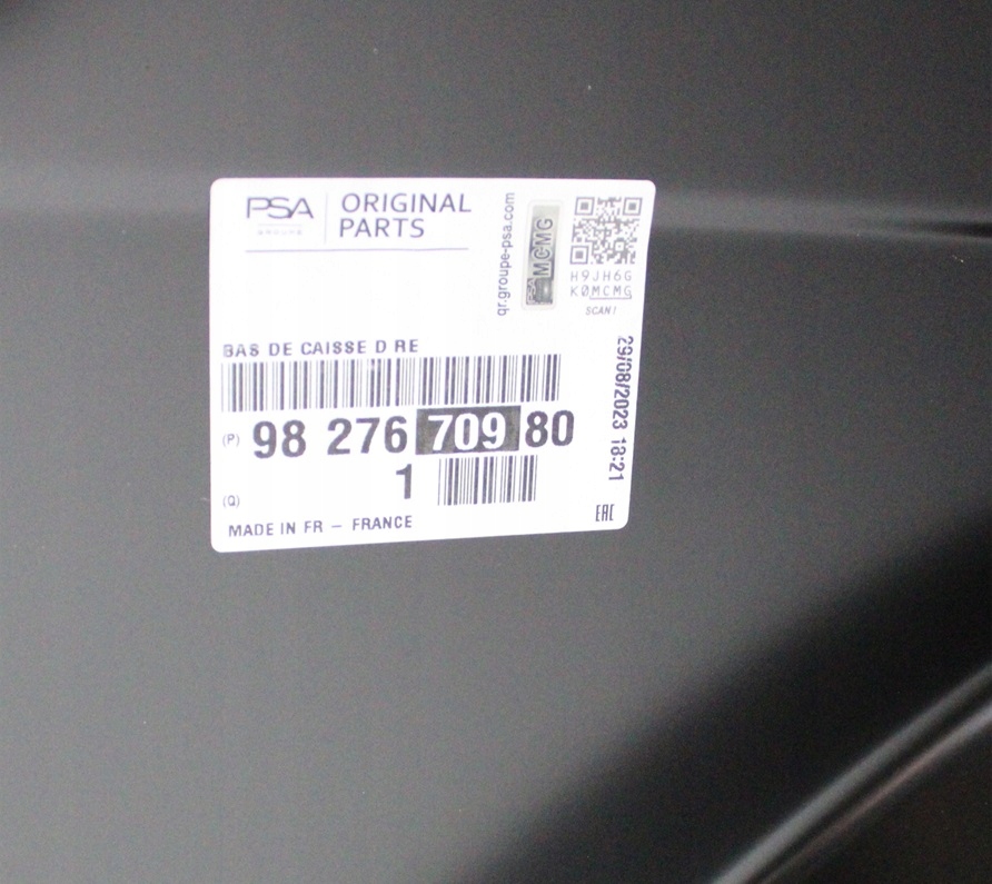 PEUGEOT RIFTER E-RIFTER L2 MAXI K9 2019-2026 Próg słupek prawy 9827670980 5/5