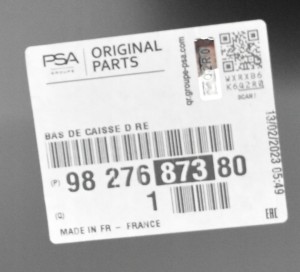 OPEL COMBO E X19 2019-2023 próg słupek prawy 9827687380 4/4 MINIATURA