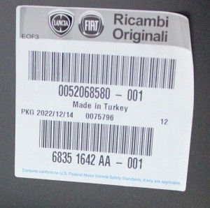 FIAT TIPO 2 II HB 5D 15- Tylny tył prawy błotnik 52178824 52069692 4/4 MINIATURA